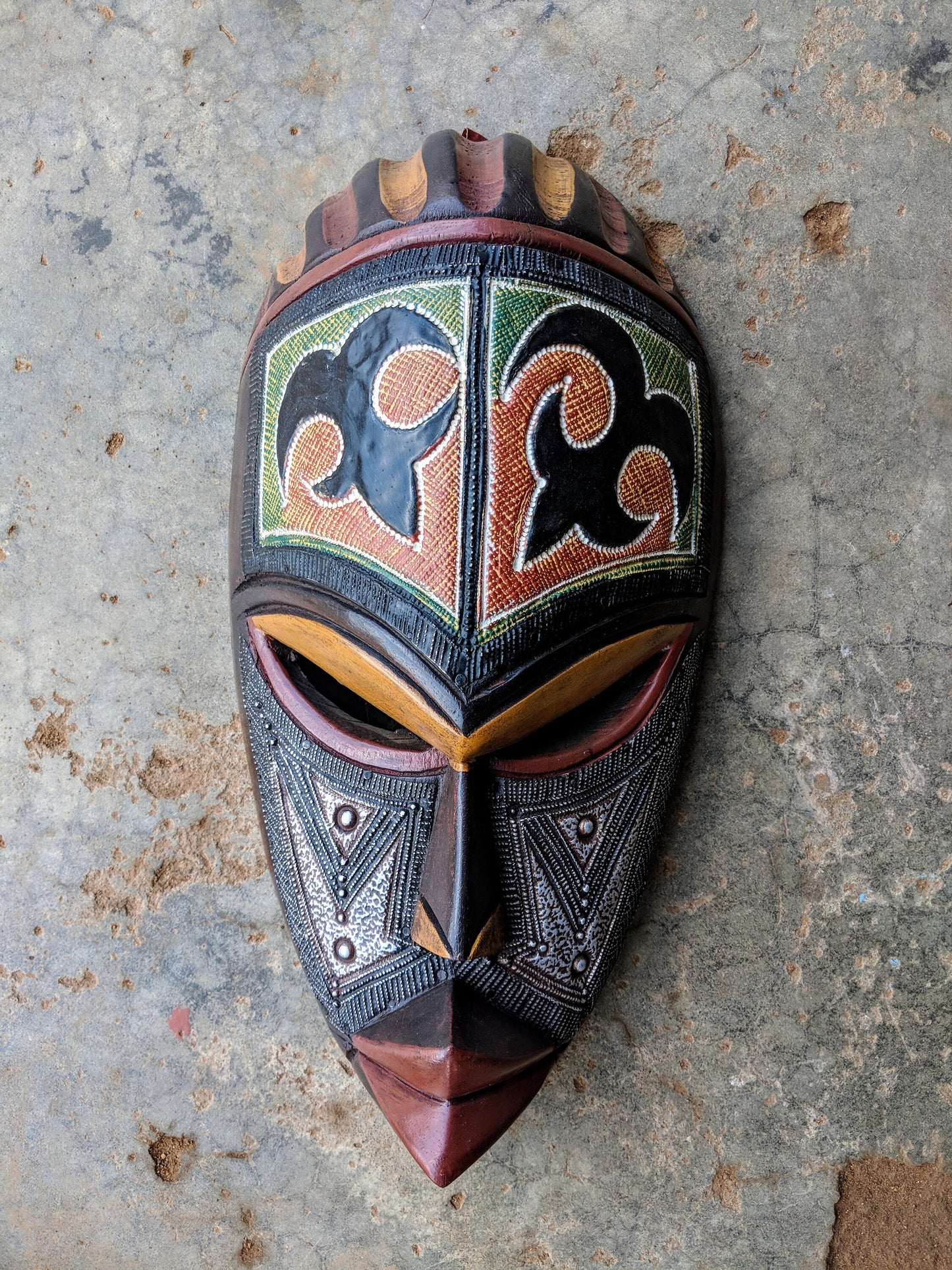 Tribal African Wood Mask Art Wall