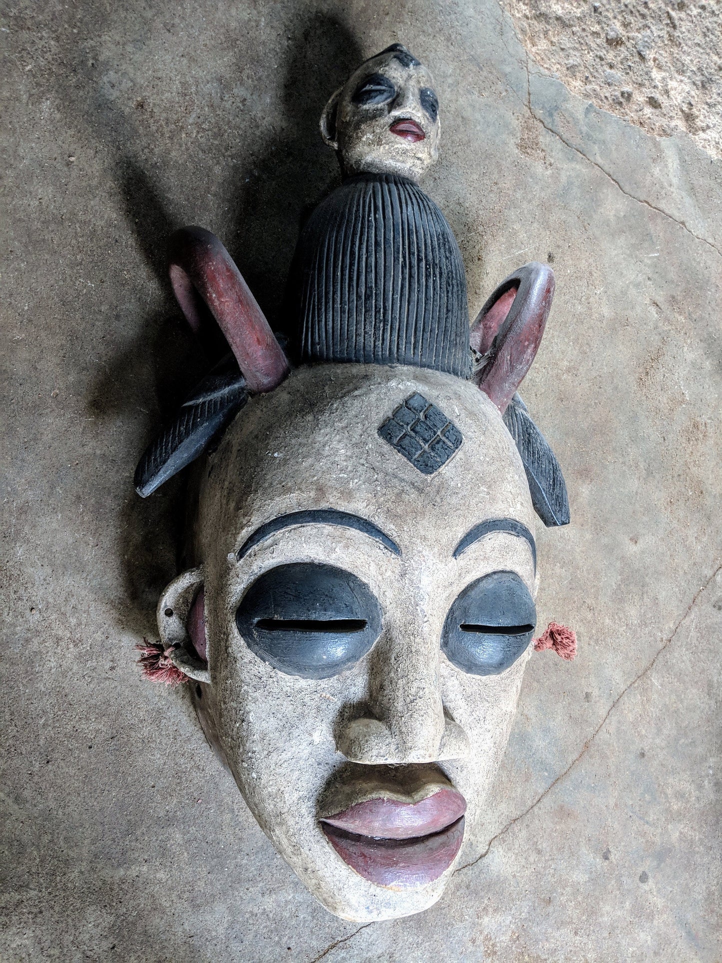 Vintage African Punu Female Okau Mask Gabon