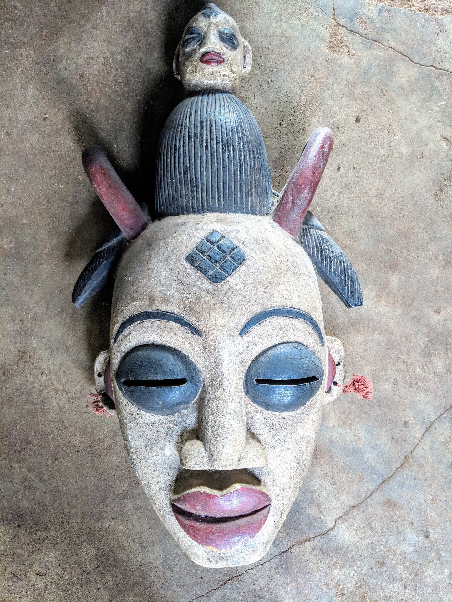 Vintage African Punu Female Okau Mask Gabon