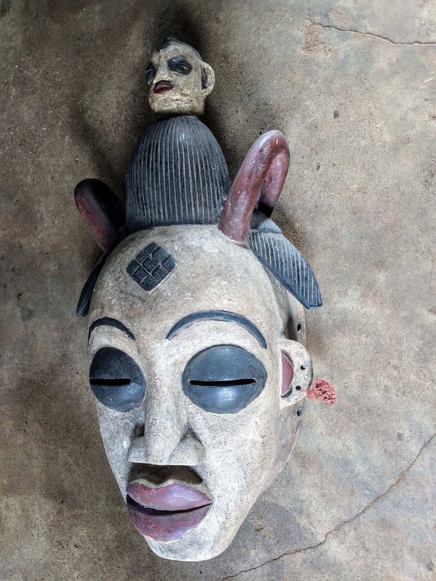 Vintage African Punu Female Okau Mask Gabon