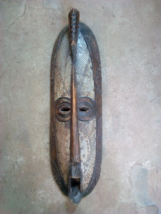 African mask for wall, African art, wooden mask, African wall mask wood