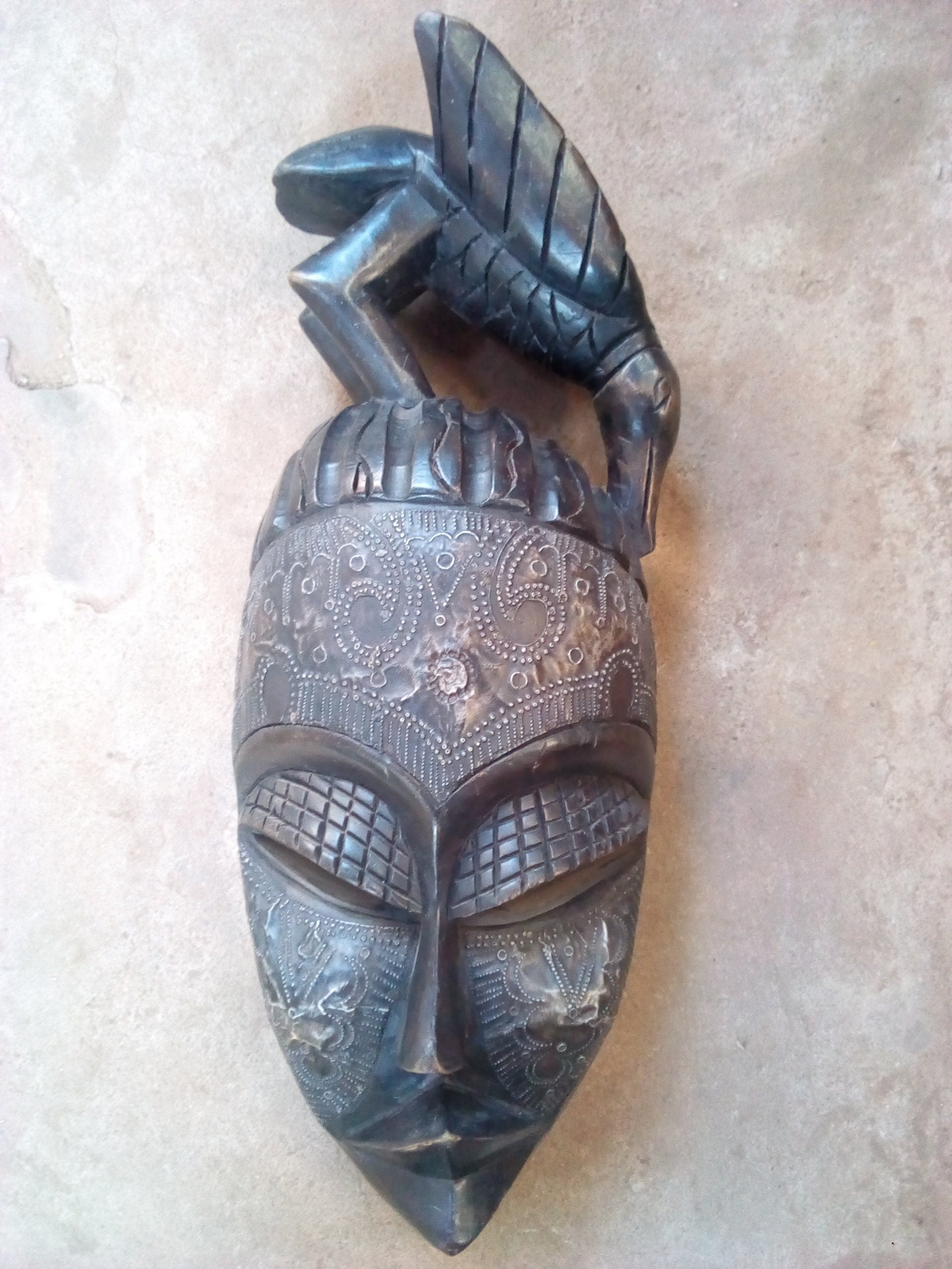 African mask, African art, African wall art, wooden tribal mask