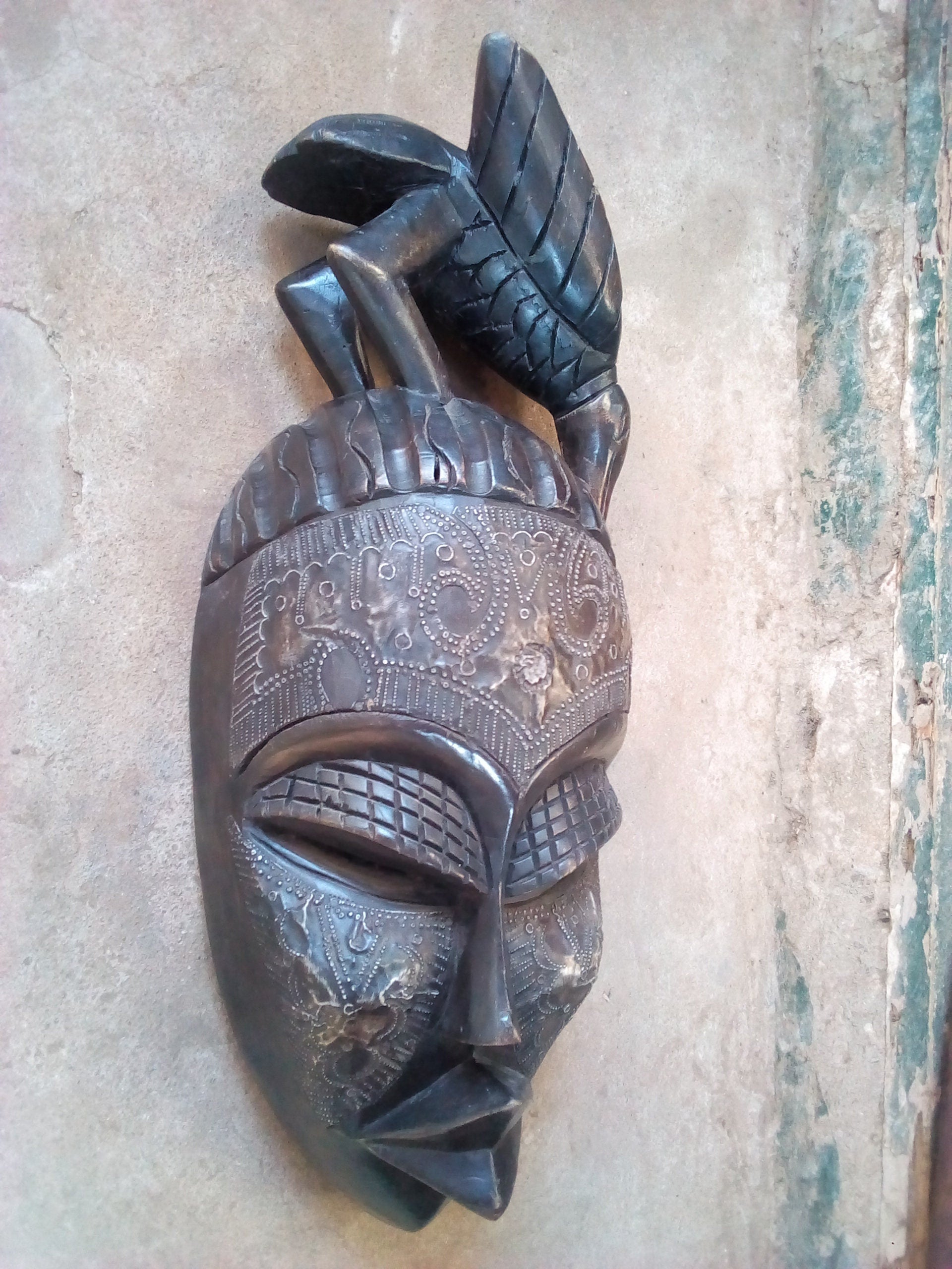 African mask, African art, African wall art, wooden tribal mask