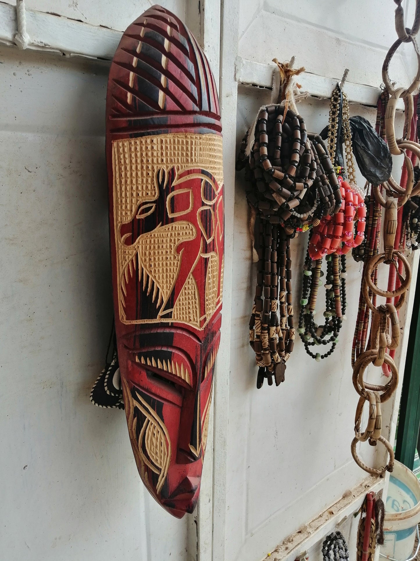 Wooden Tribal African Mask Hand Carved