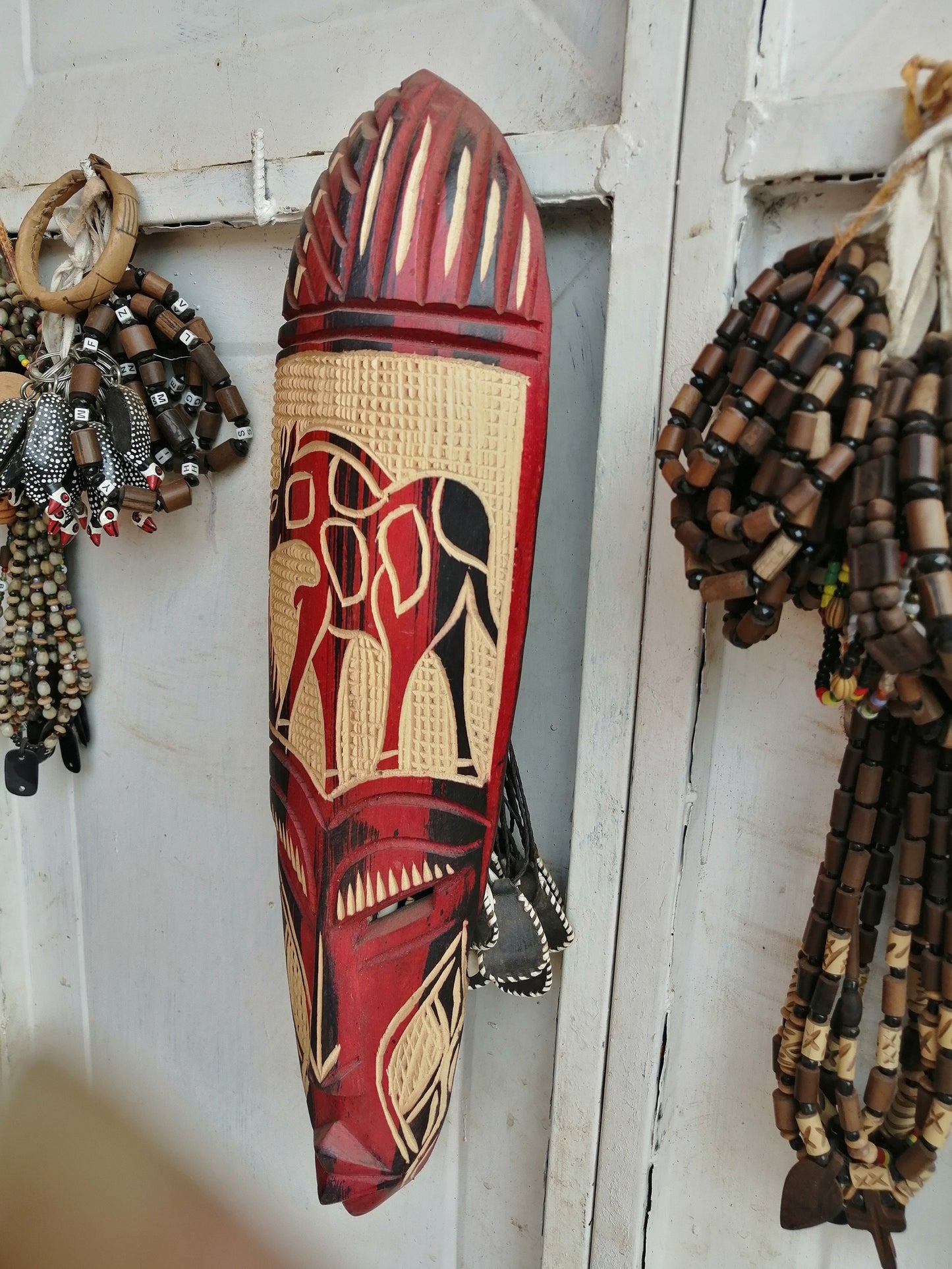 Wooden Tribal African Mask Hand Carved