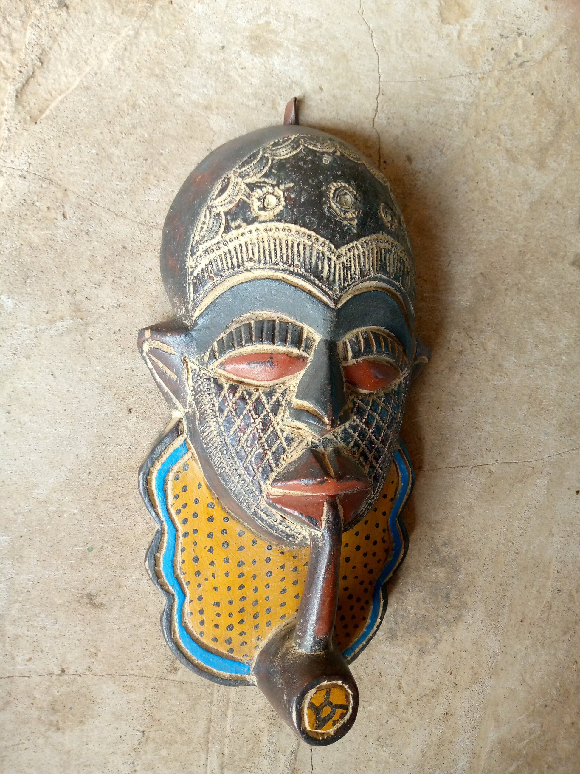 African mask, African art, African wall mask, wooden tribal mask, African art, Mask for wall