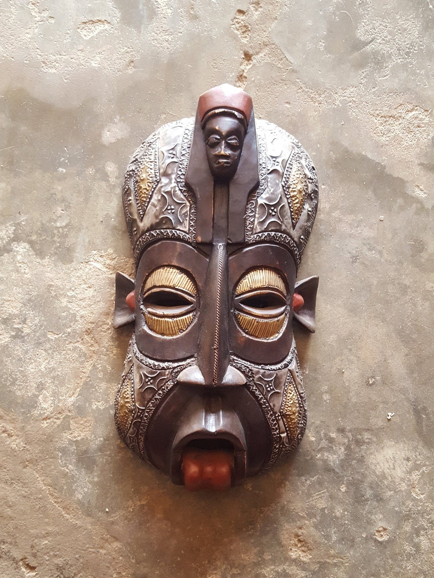 African mask, African art, African wall mask, wooden tribal mask, African art, Mask for wall