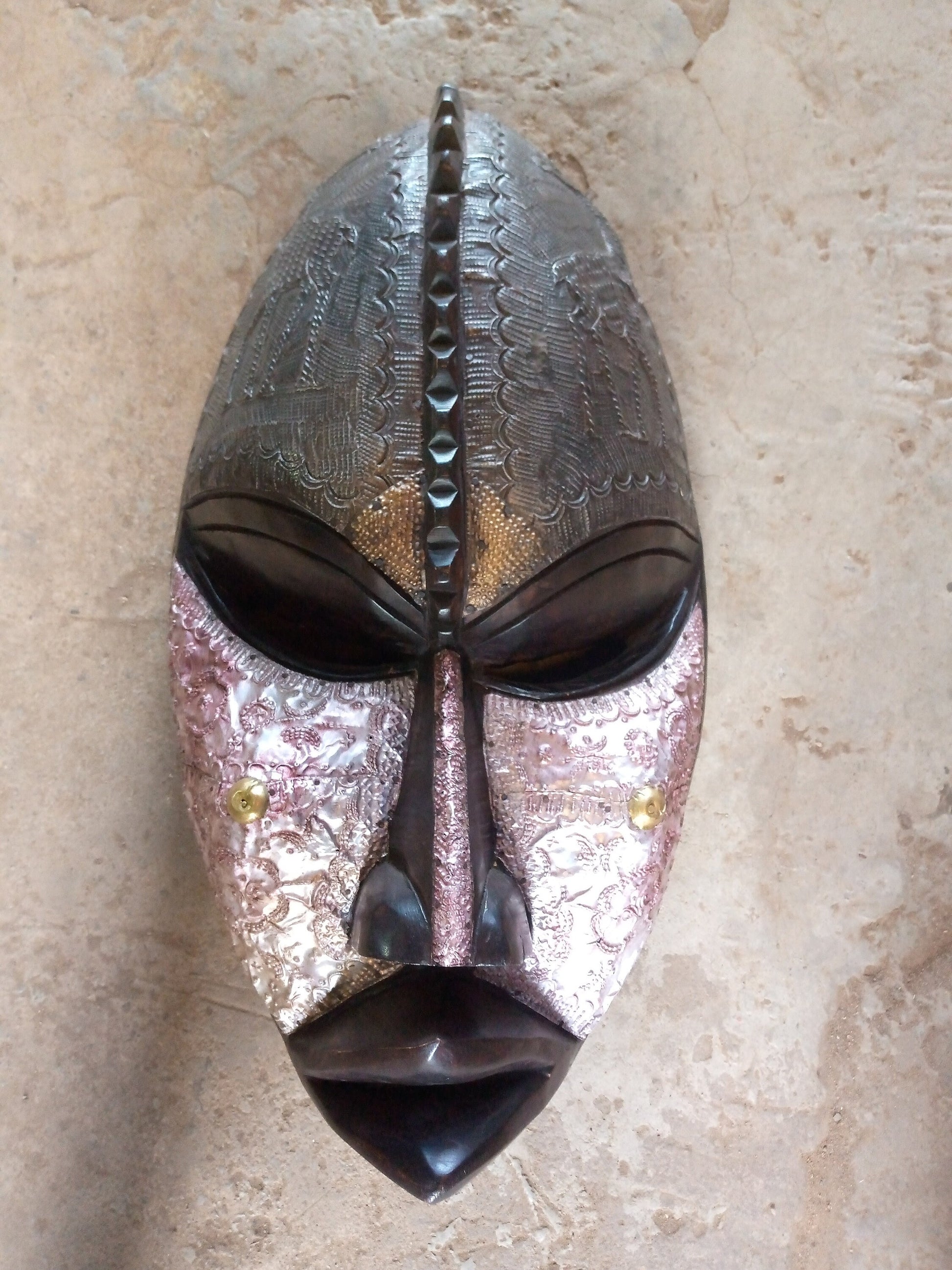 African mask for wall, African art, wooden mask, African wall mask wood