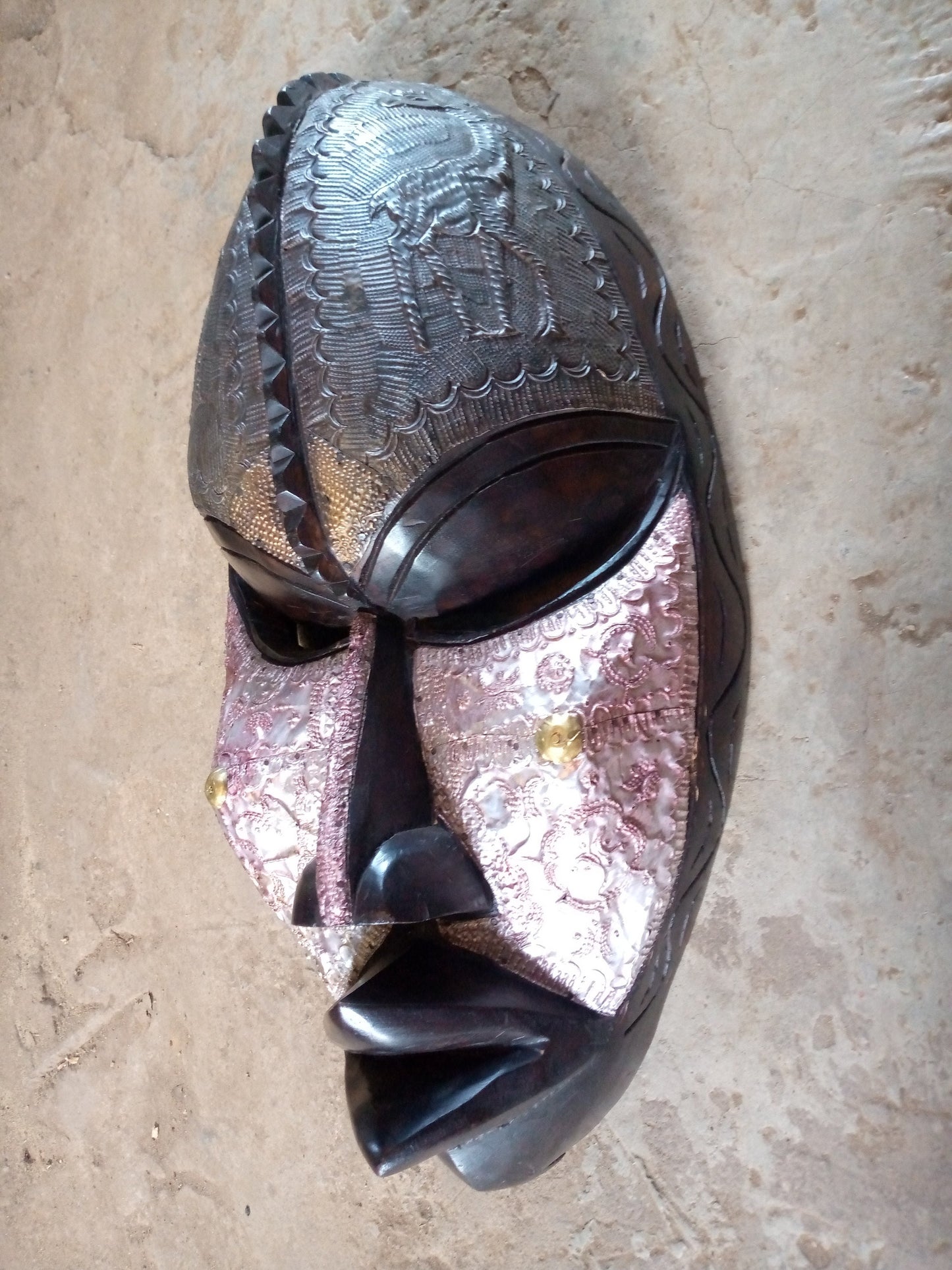 African mask for wall, African art, wooden mask, African wall mask wood