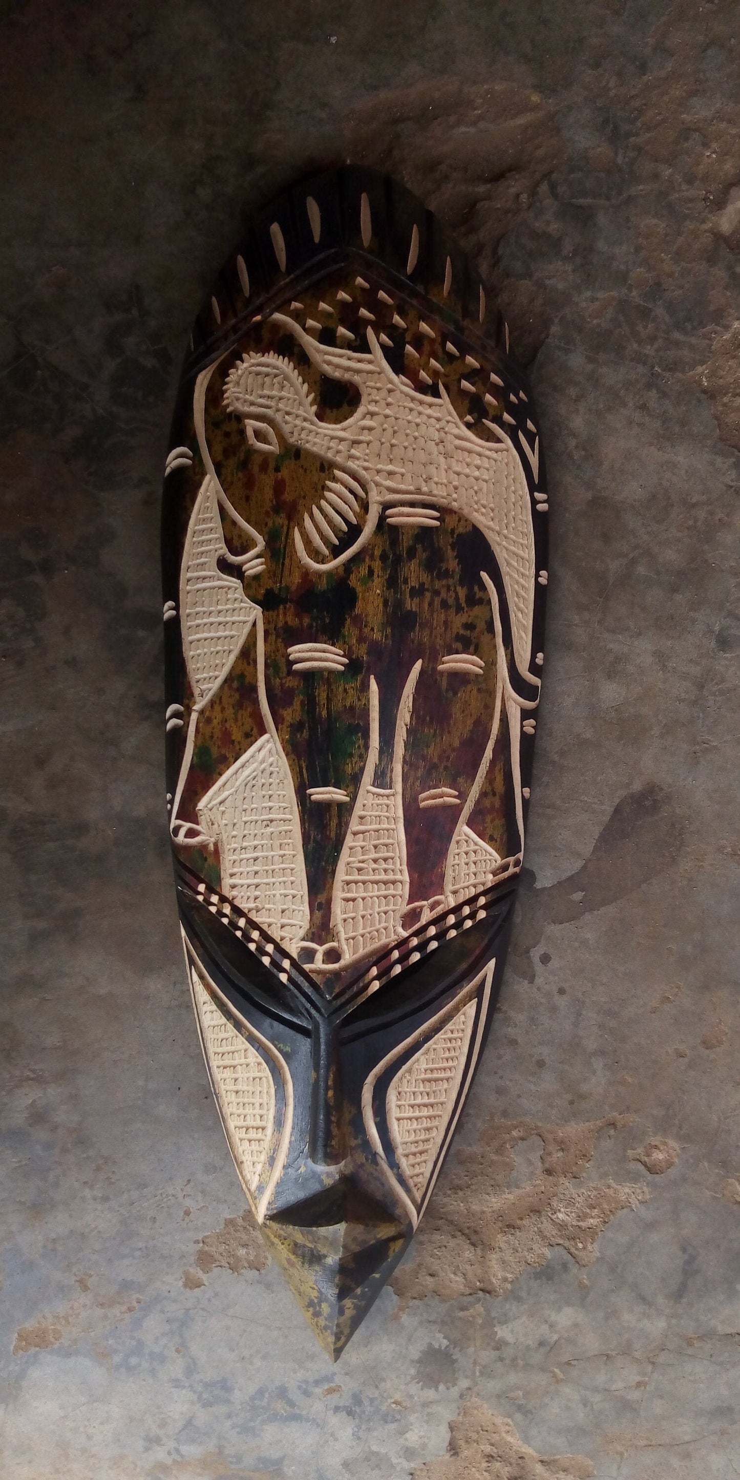 African mask, African art, African wall art, wooden tribal mask