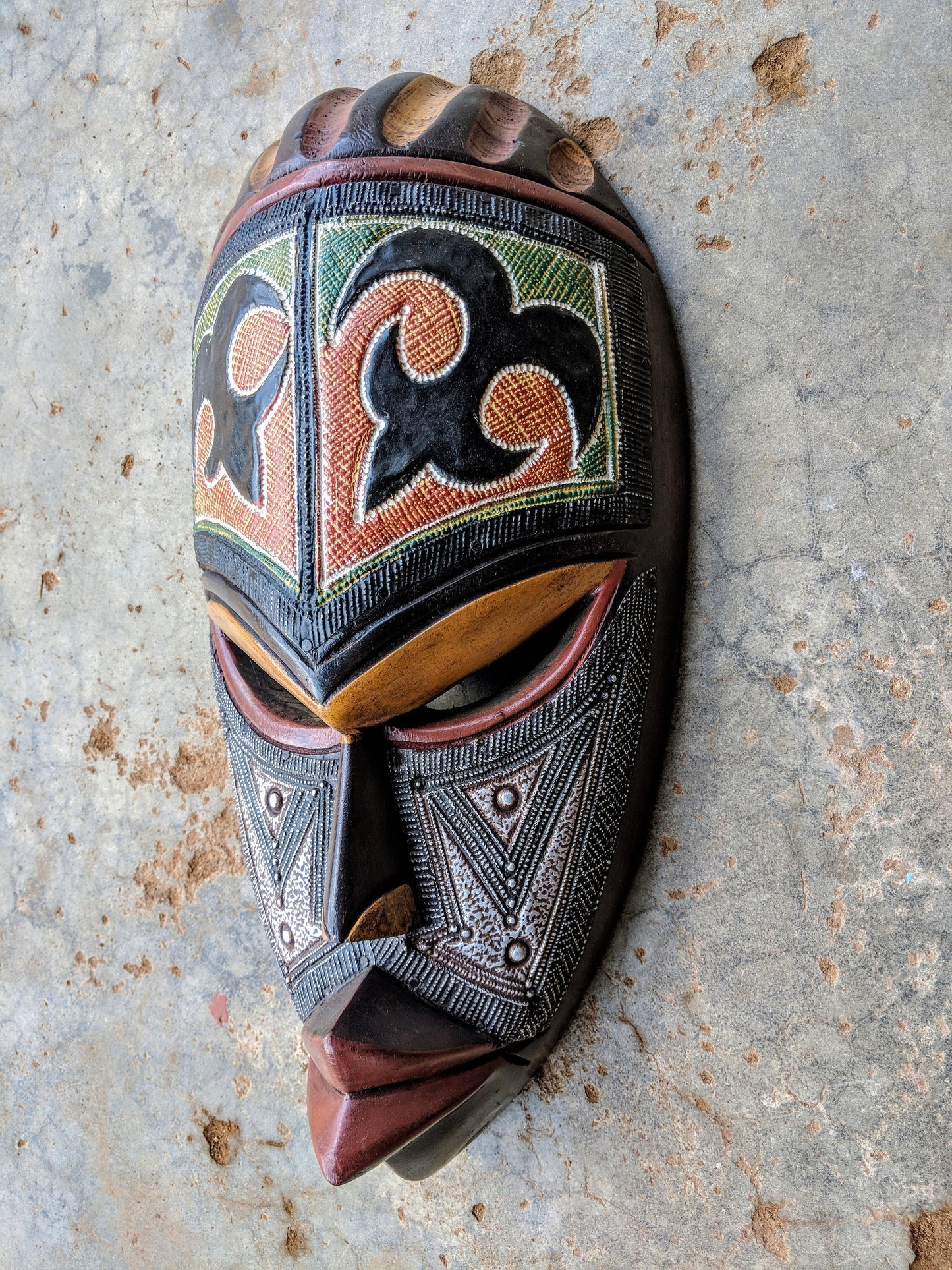 Tribal African Wood Mask Art Wall