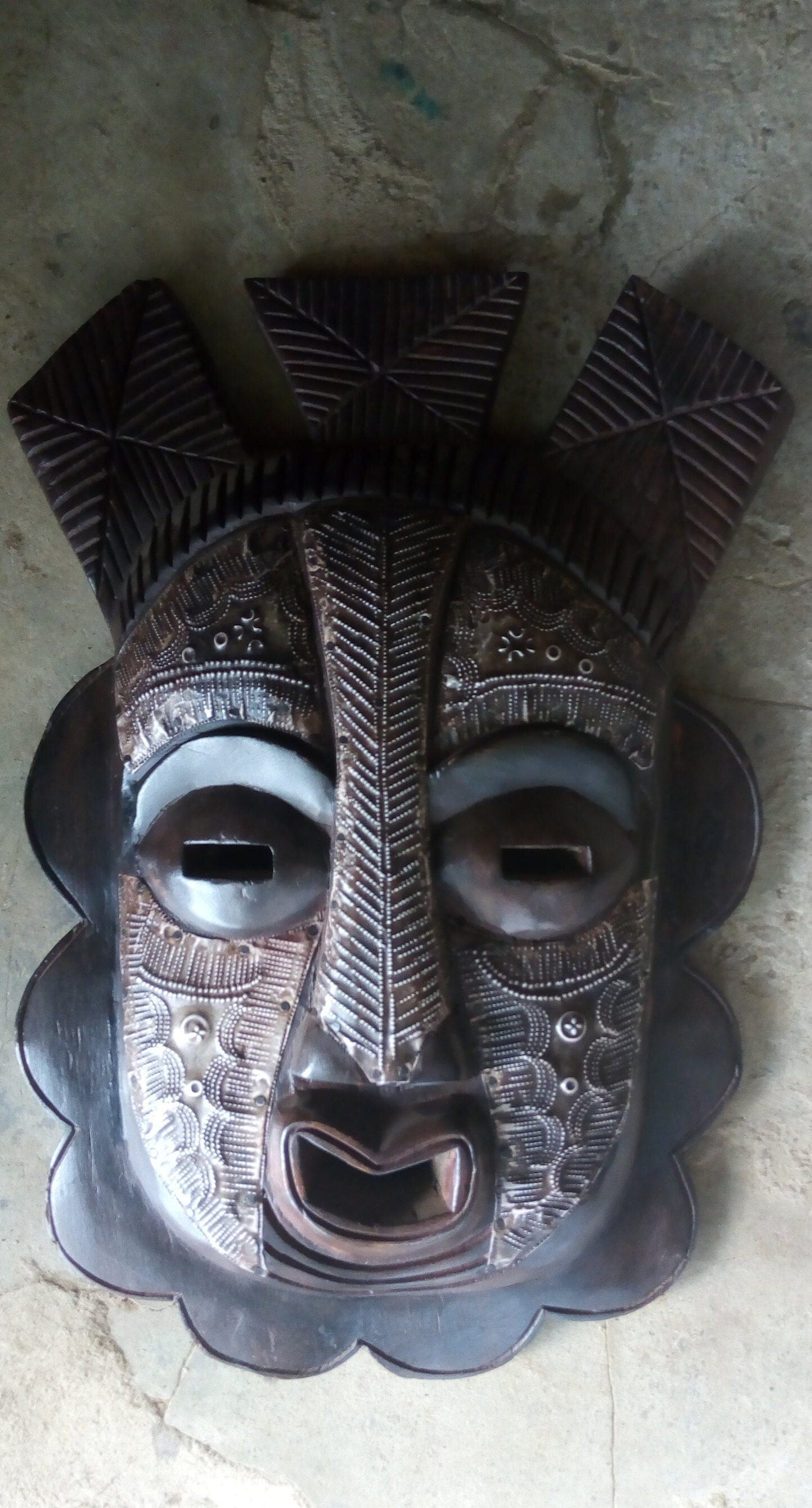 African mask, African art, African wall art, wooden tribal mask