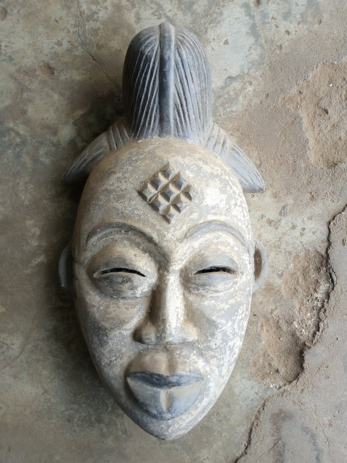 Vintage African Punu Female Okau Mask Gabon