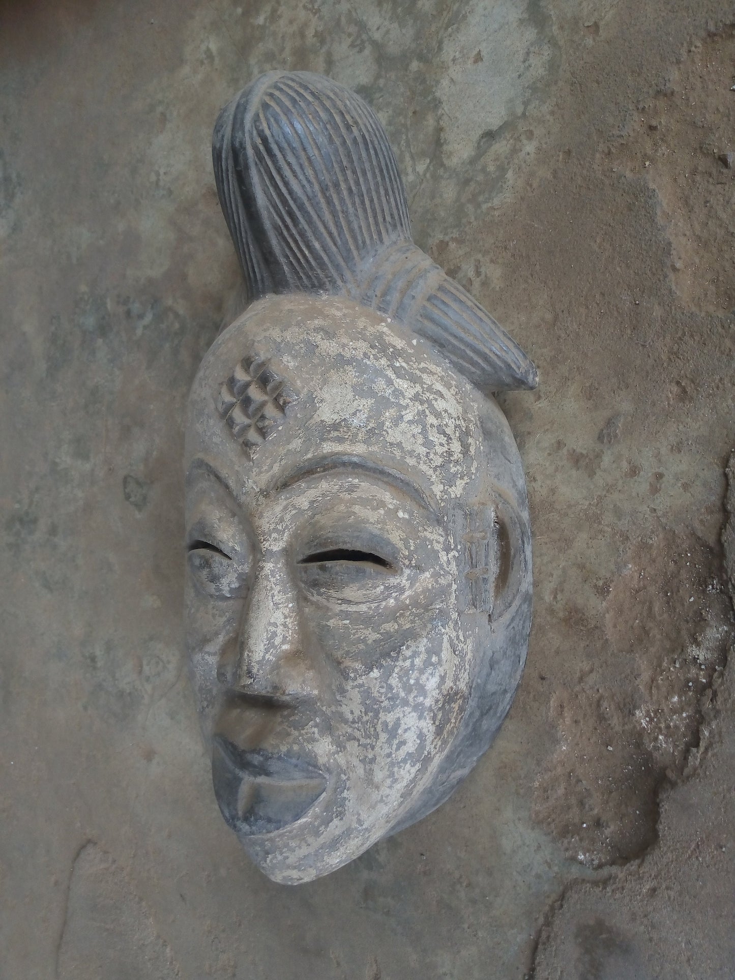 Vintage African Punu Female Okau Mask Gabon