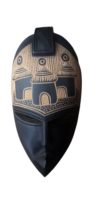 Tribal African Wood Mask Art Wall