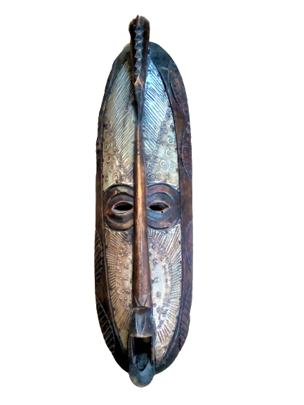 African mask for wall, African art, wooden mask, African wall mask wood