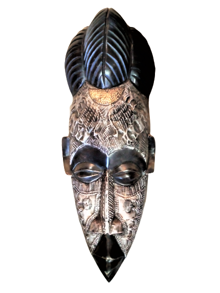 Tribal African Wood Mask Art Wall