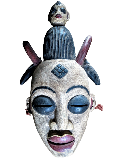 Vintage African Punu Female Okau Mask Gabon