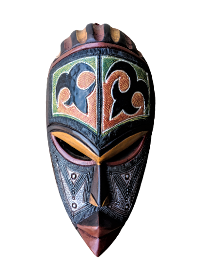 Tribal African Wood Mask Art Wall